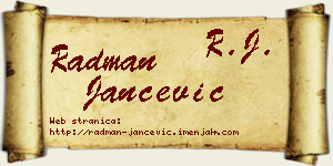 Radman Jančević vizit kartica